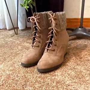 SO “Backpack” Booties - Like New - Color: Sand